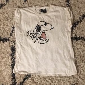 NWOT Cotton On Snoopy Relaxed Roll Sleeve Tee